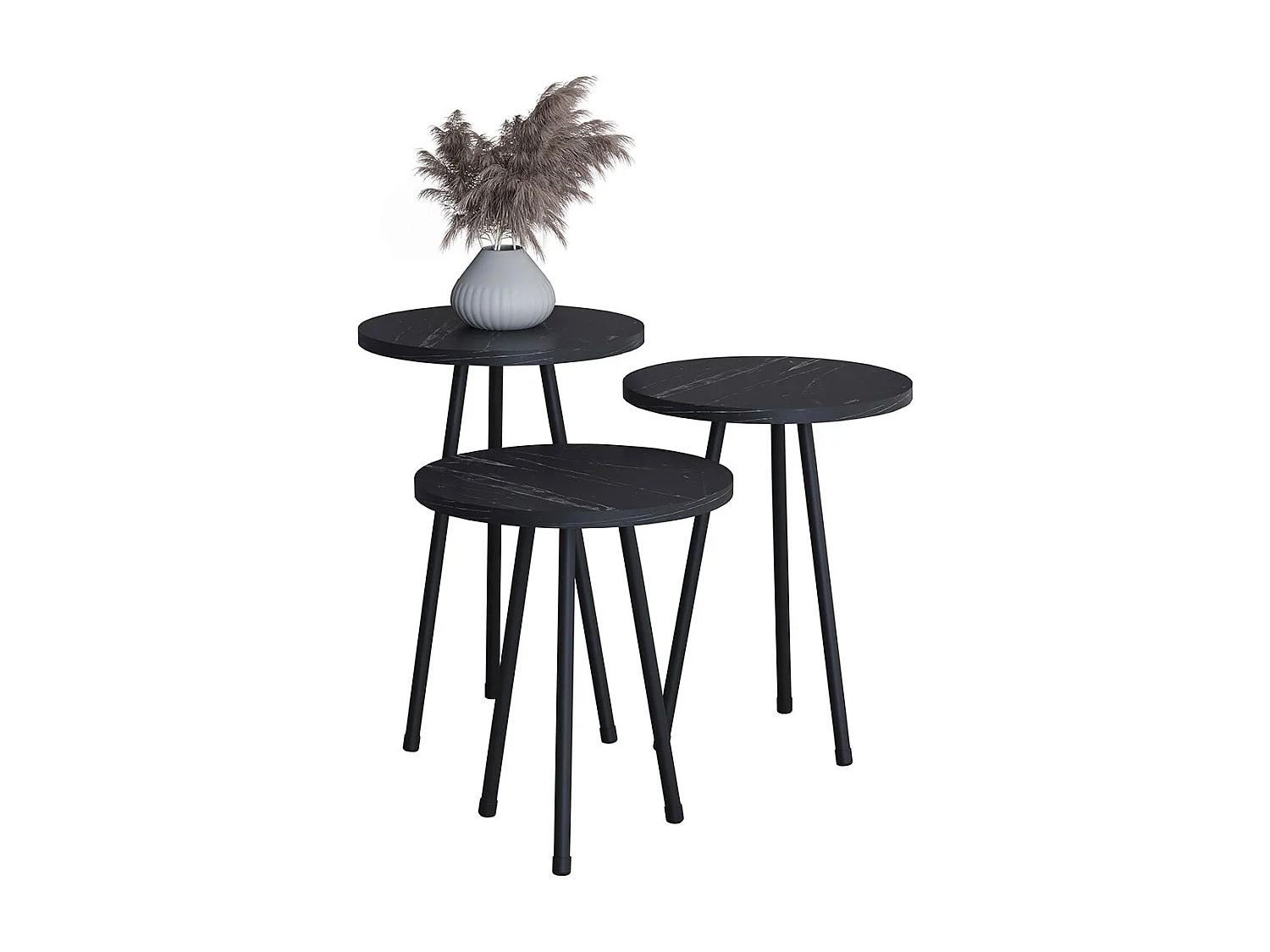 Side table & coffee table Mirola Black H. 52 x W. 34 x D. 34 cm