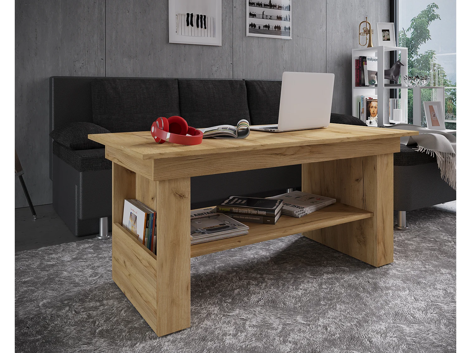 Holz Sofatisch Couchtisch Wohnzimmertisch Kobila