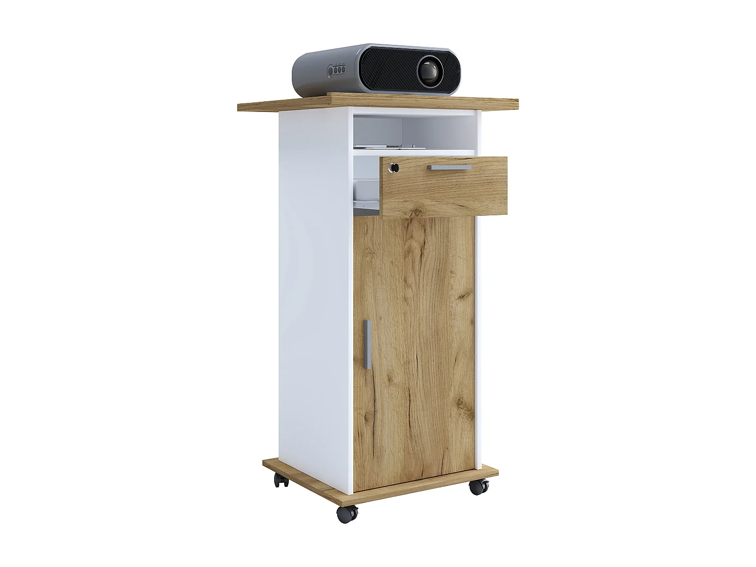 Hifi Furniture Neta White / Honey oak 0