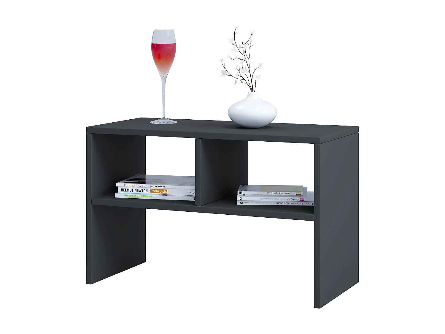 Side table & coffee table Nachto Anthracite H. 40 x W. 63 x D. 30 cm