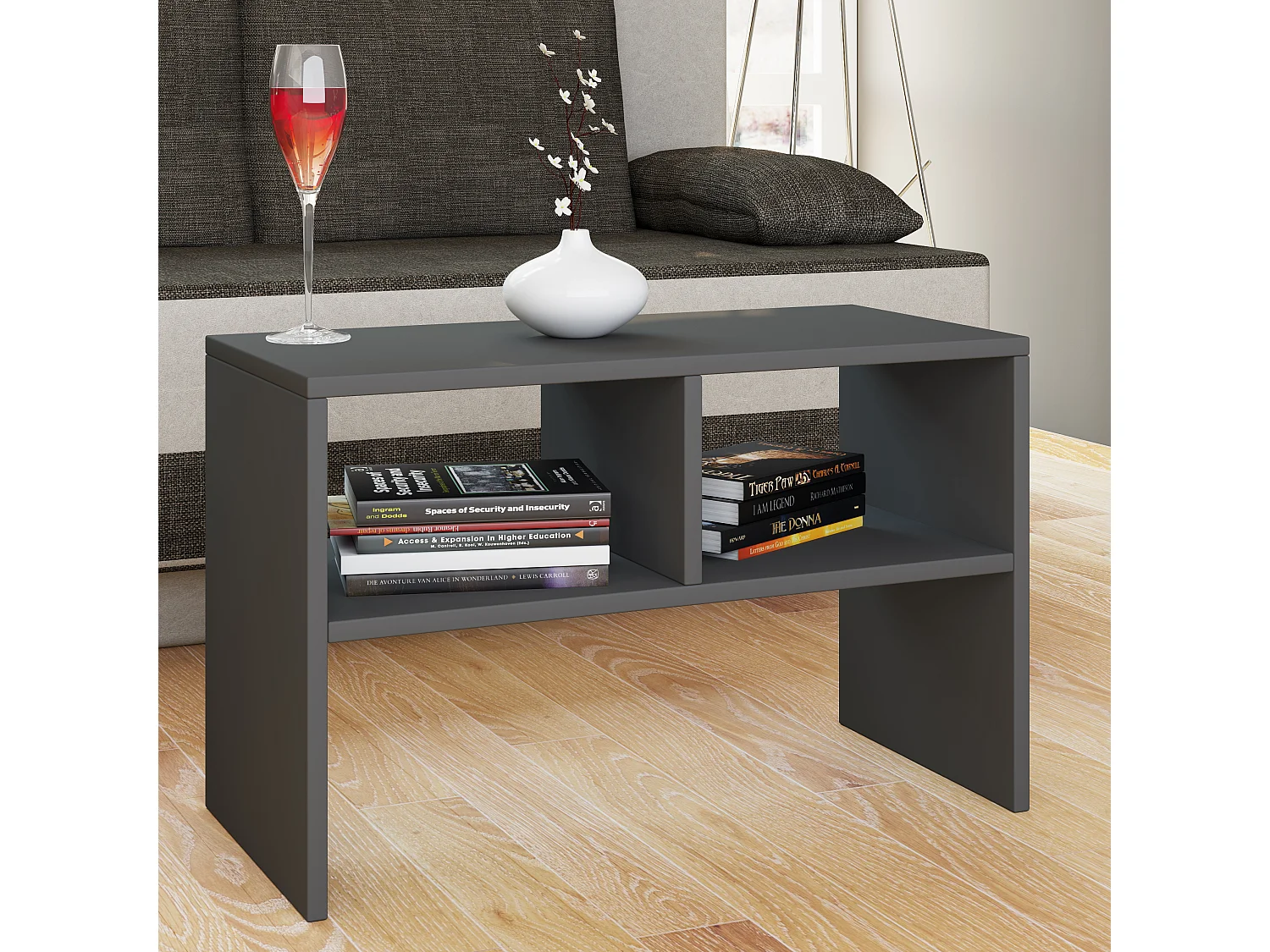 Side table & coffee table Nachto Anthracite H. 40 x W. 63 x D. 30 cm