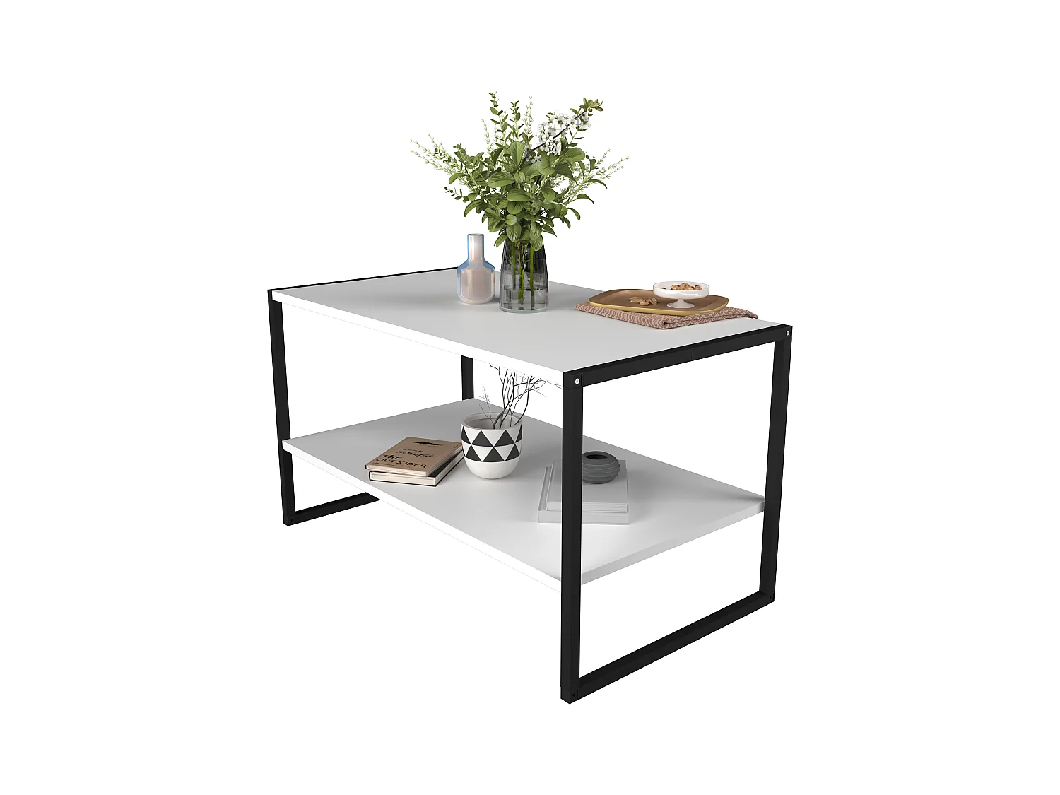 Side table & coffee table Insasi White H. 50 x W. 90 x D. 50 cm