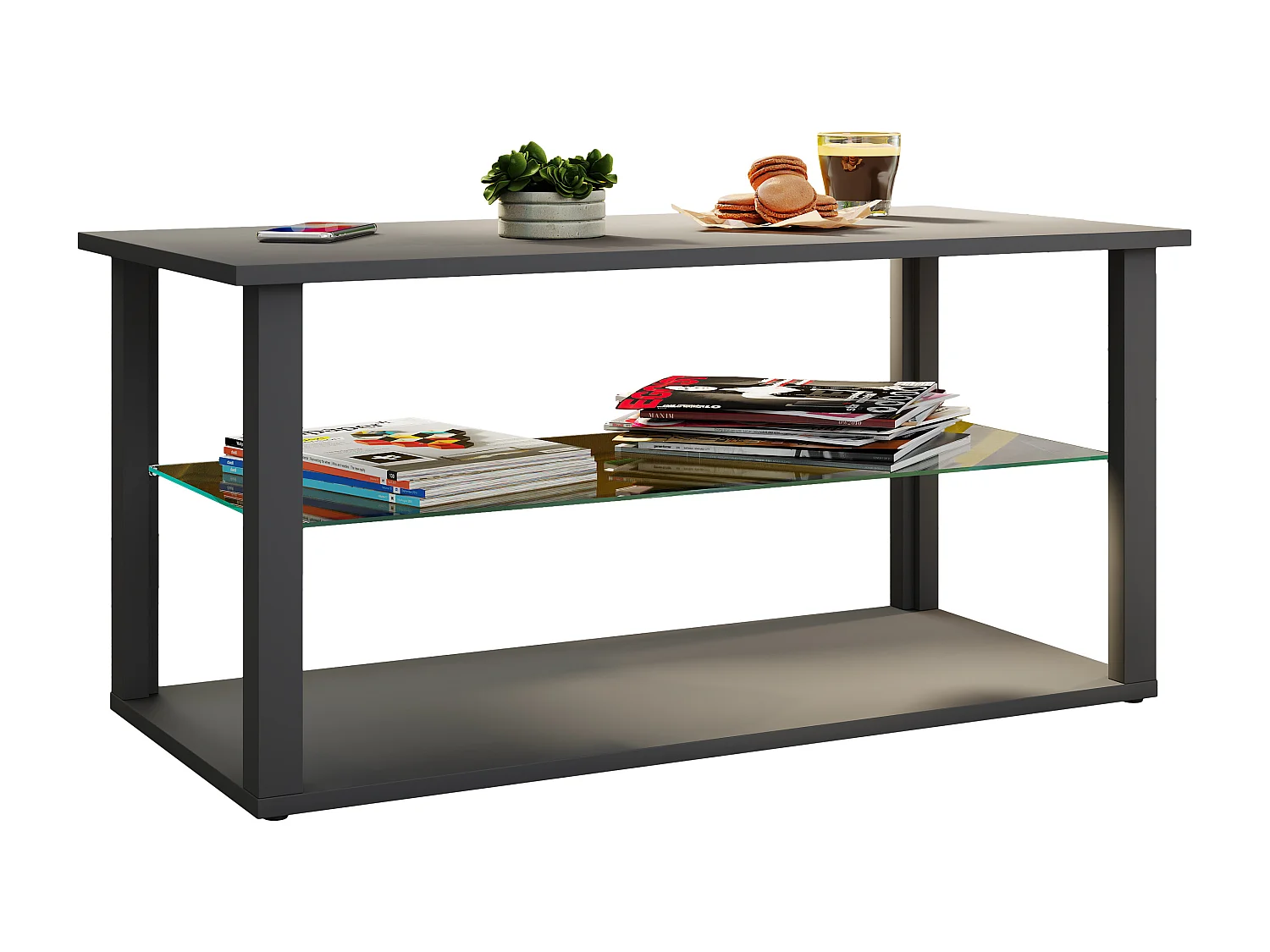 Tavolino Sofatic in Legno Vetro Wanilo L