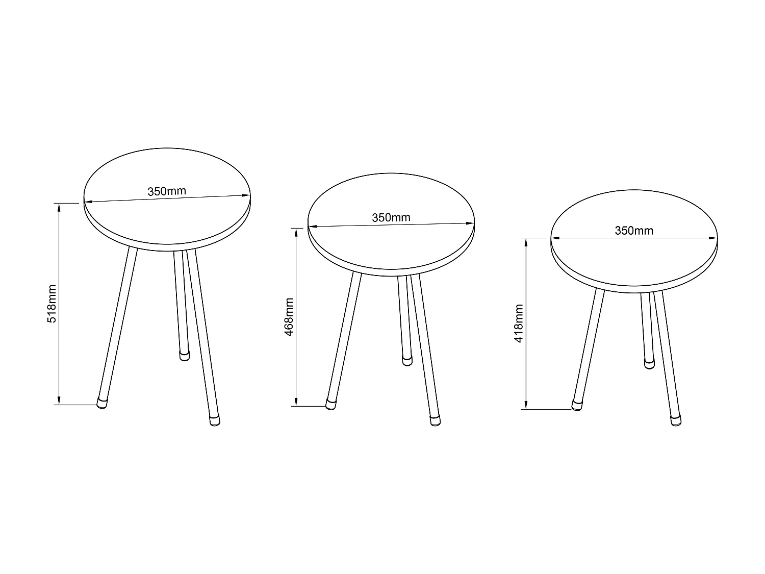 3 tlg. Holz Beistelltisch Couchtisch Mamor Mirola