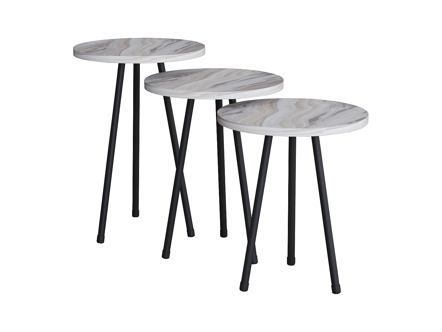 Side table & coffee table Mirola White H. 52 x W. 34 x D. 34 cm