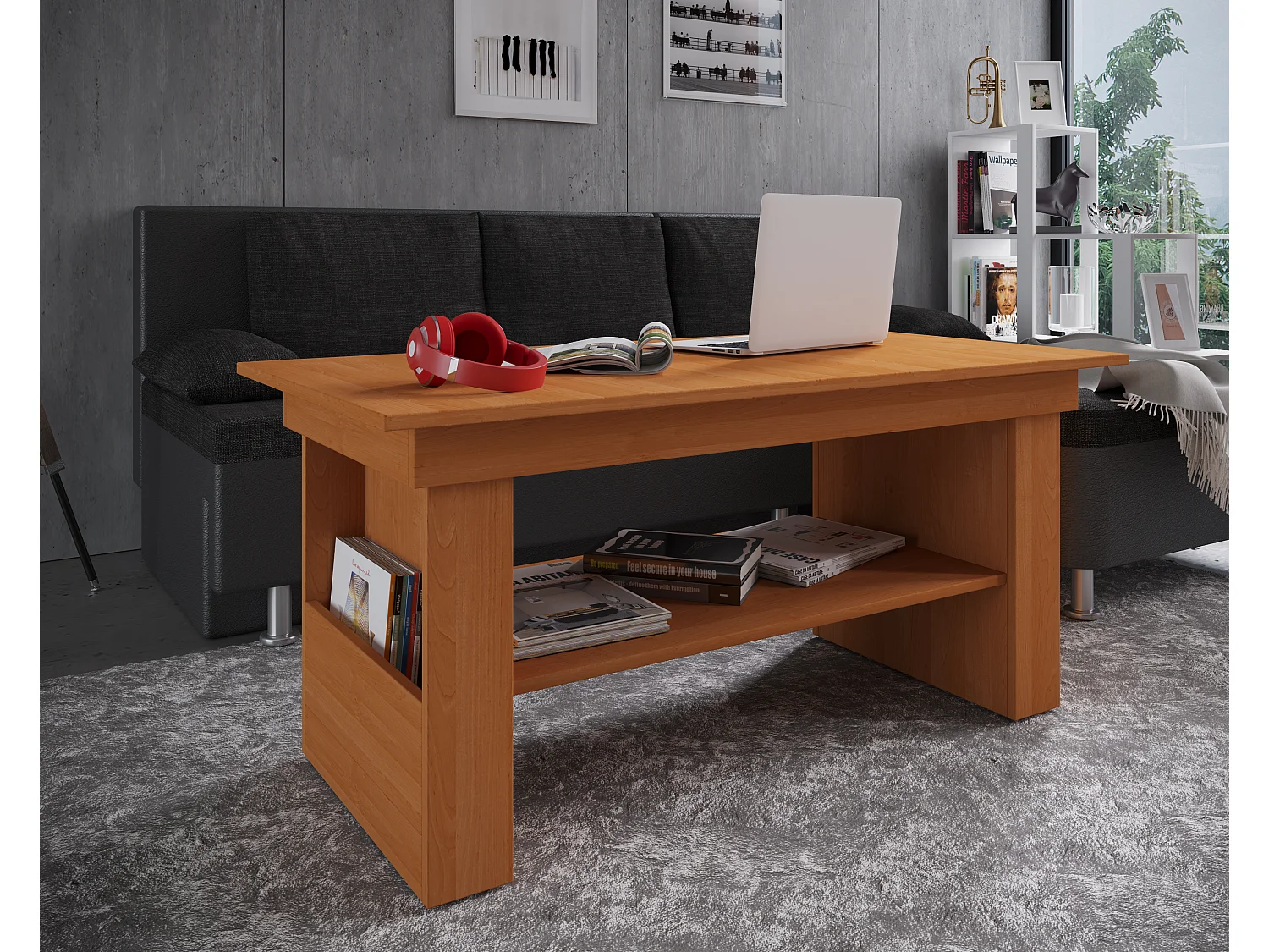 Holz Sofatisch Couchtisch Wohnzimmertisch Kobila