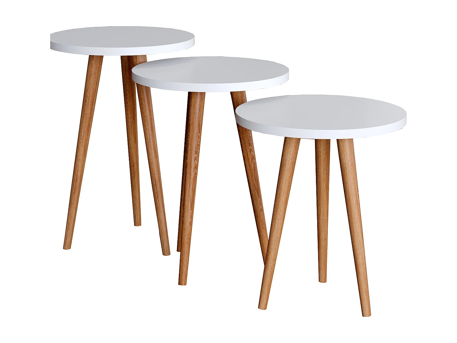 Side table & coffee table Barilo White H. 52 x W. 34 x D. 34 cm