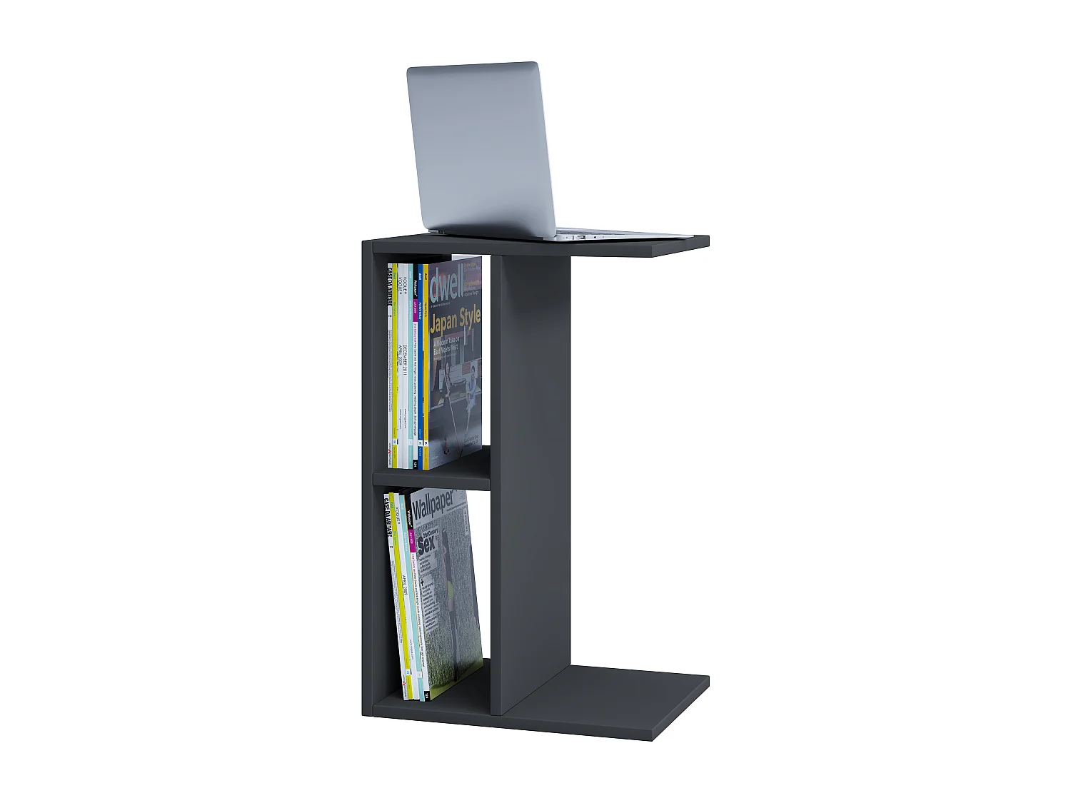 VCM Table d'appoint en bois Table basse Table de salon Table basse Nachto (Anthracite)