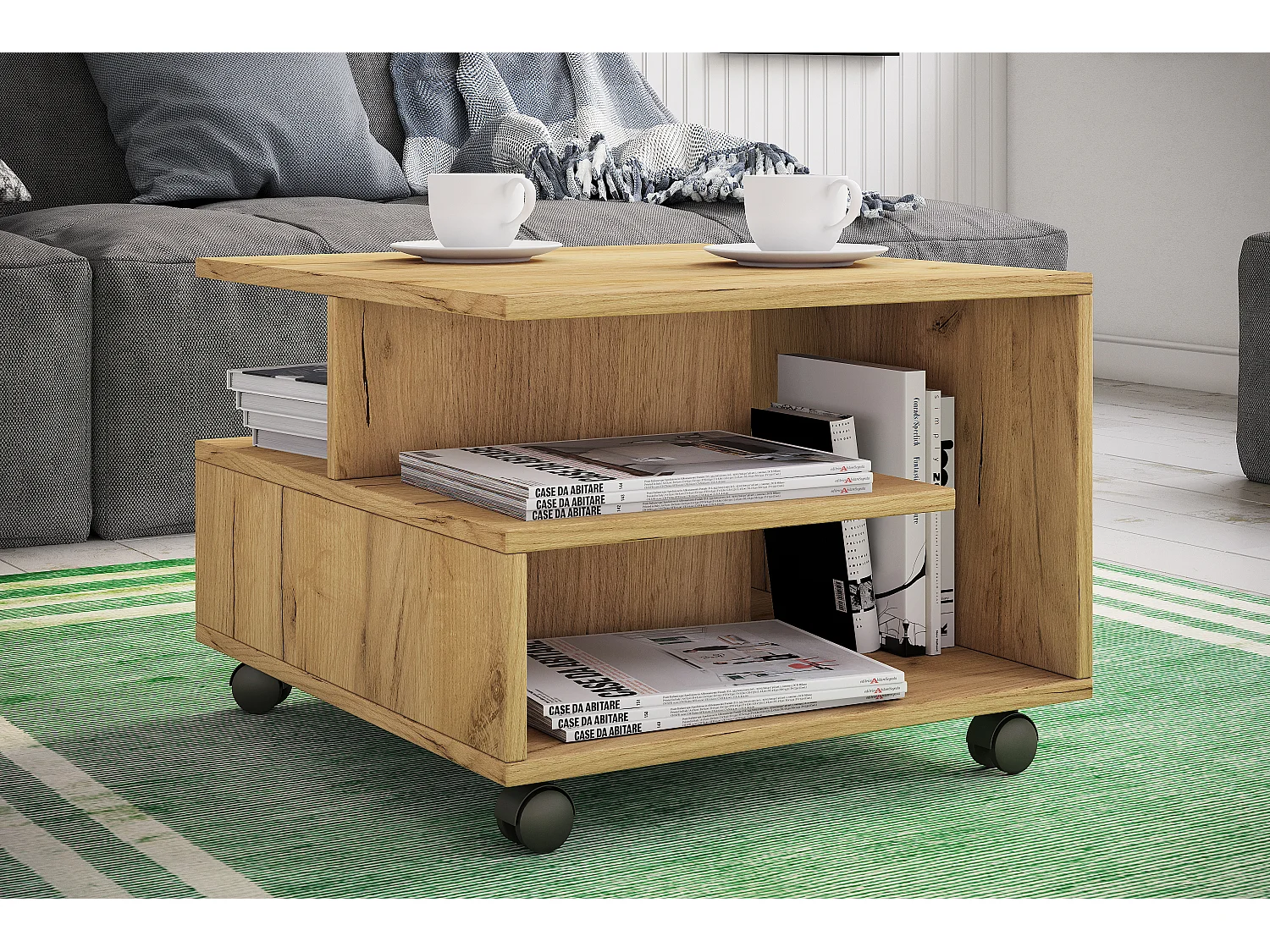 Side table & coffee table Stango Honey oak Dimensions approx. H. 40 x W. 50 x D. 50 cm