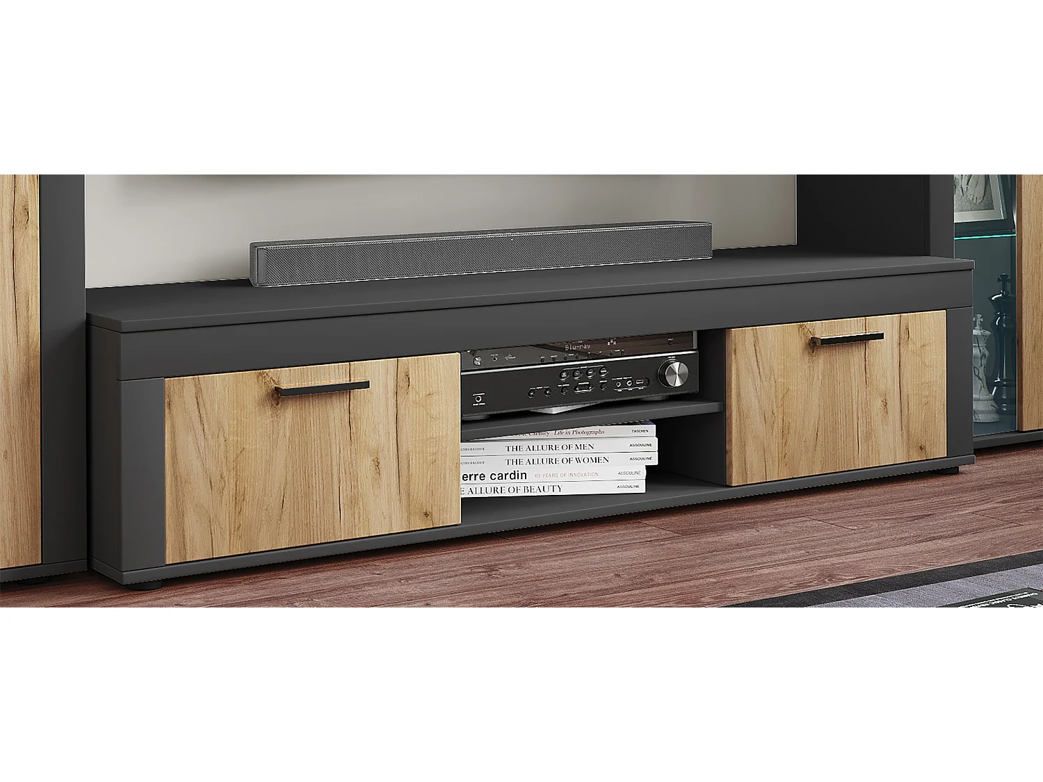 Holz TV Lowboard Möbel Fernsehschrank Usilo XL