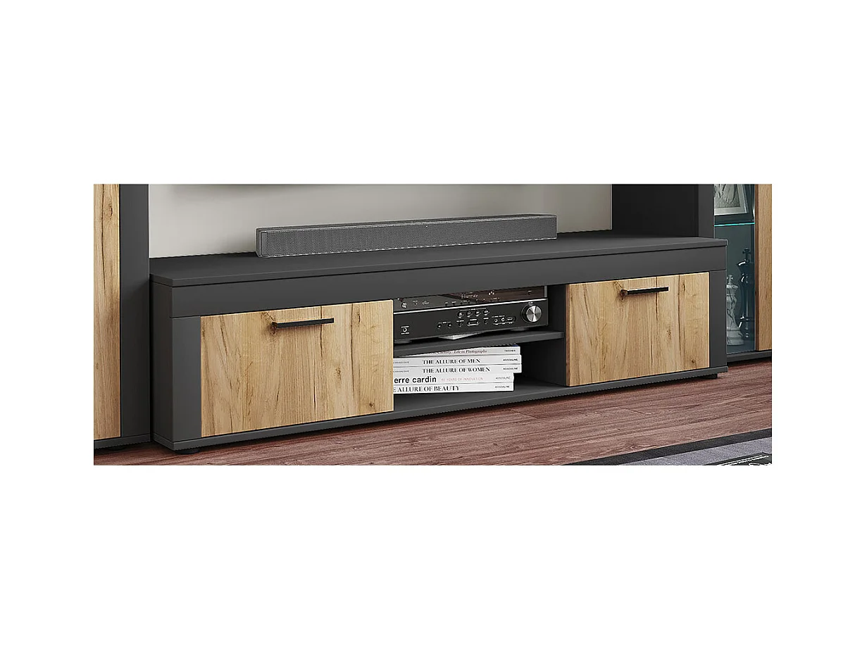 Holz TV Lowboard Möbel Fernsehschrank Usilo XL