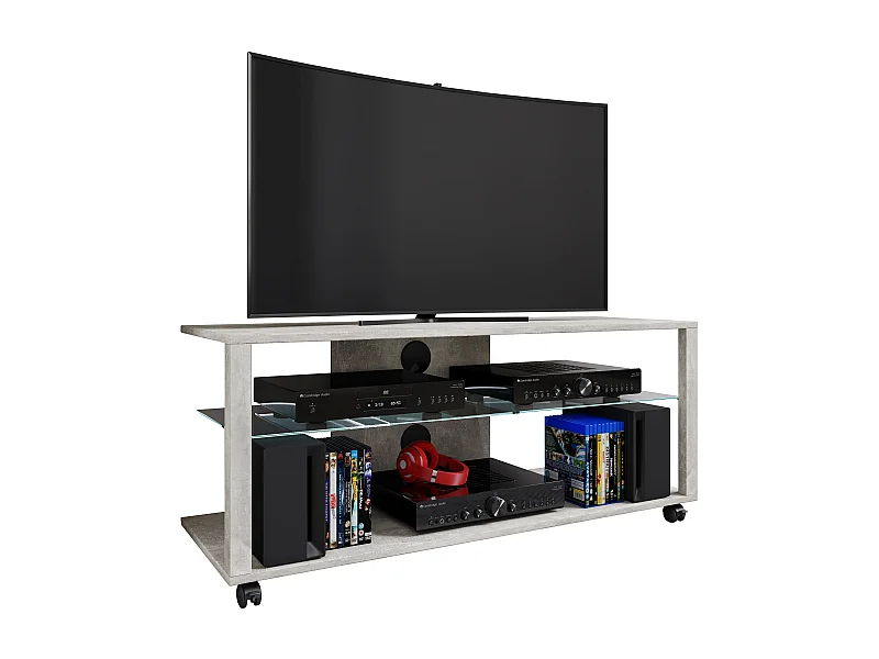 Console TV ribassata Folas XL con rotelle
