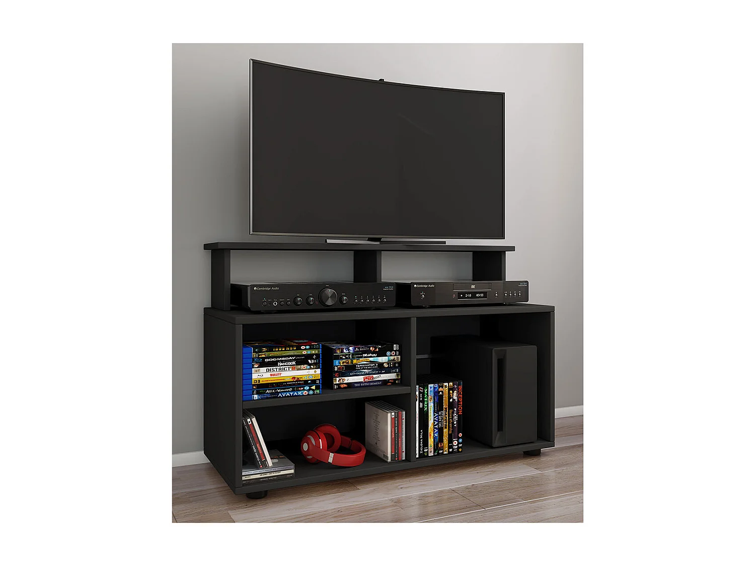TV Furniture Balansia Black H. 59 x W. 90 x D. 36 cm