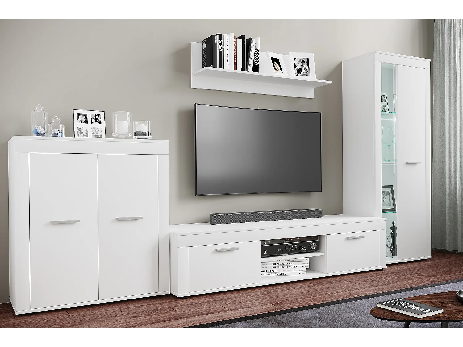 TV Furniture Usilo White H. 37 x W. 160 x D.45cm