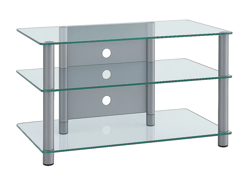 TV Möbel Sideboard Fernseh Rack Alu Glas Sindas