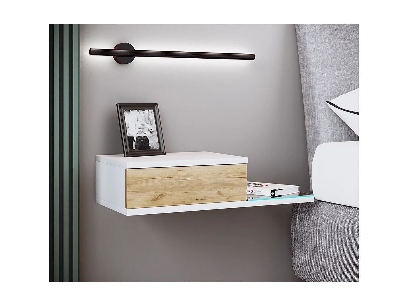 Design Wandschublade Nachttisch Regal Konsila L