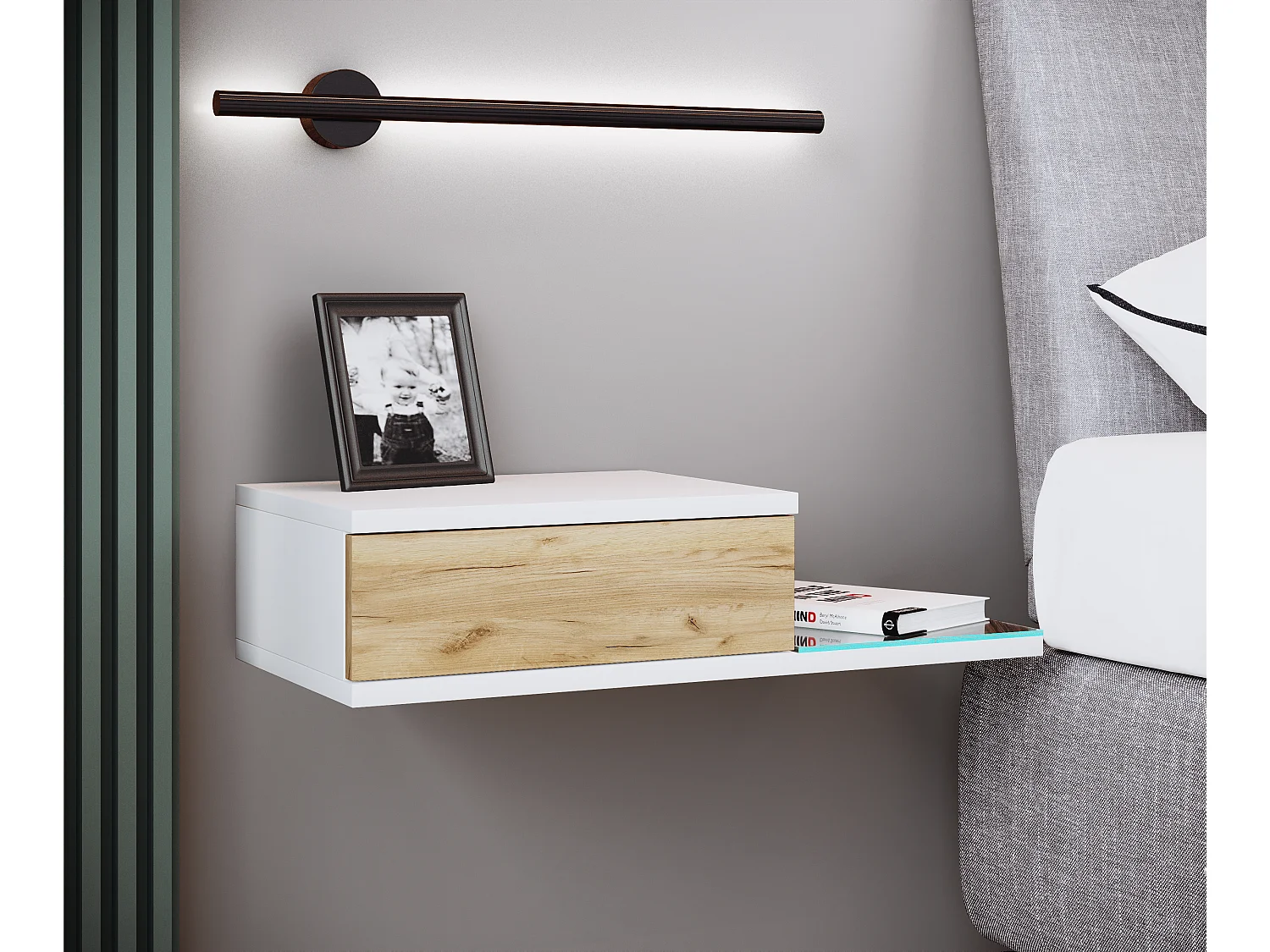 Design Wandschublade Nachttisch Regal Konsila L