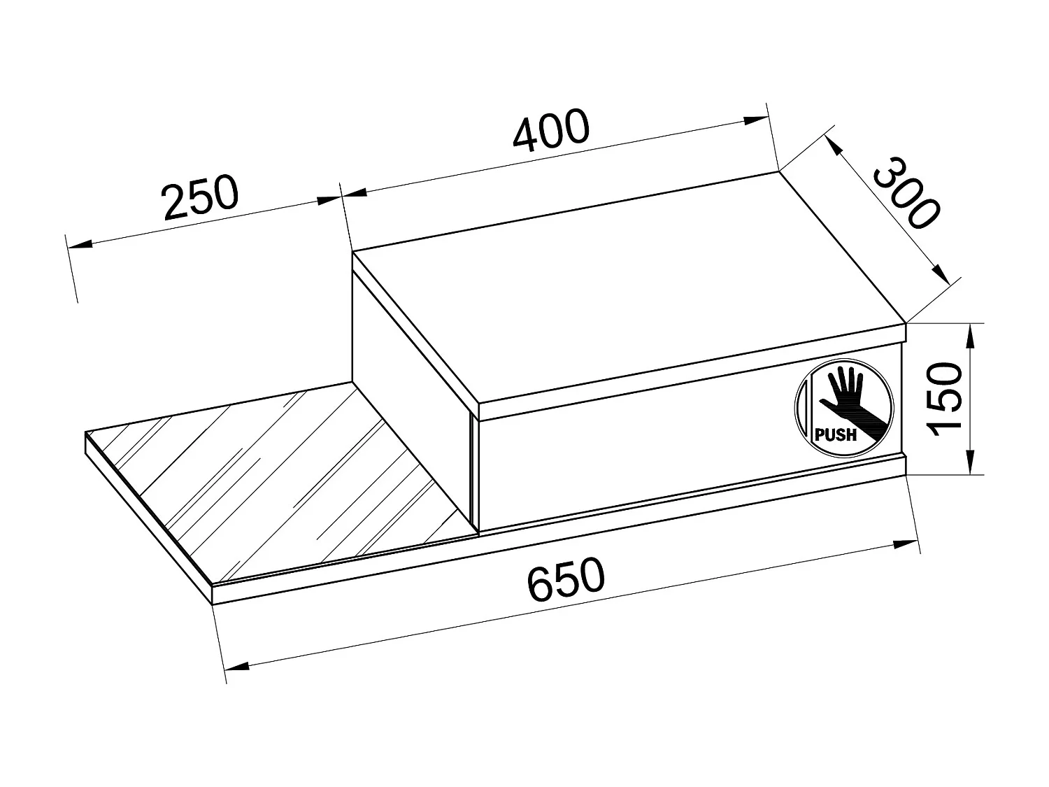 Design wandlade nachtkastje KonsilaL