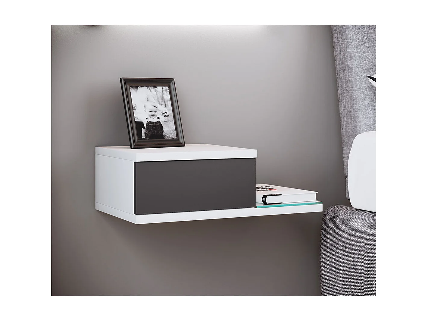 Design Wandschublade Nachttisch Regal Konsila M