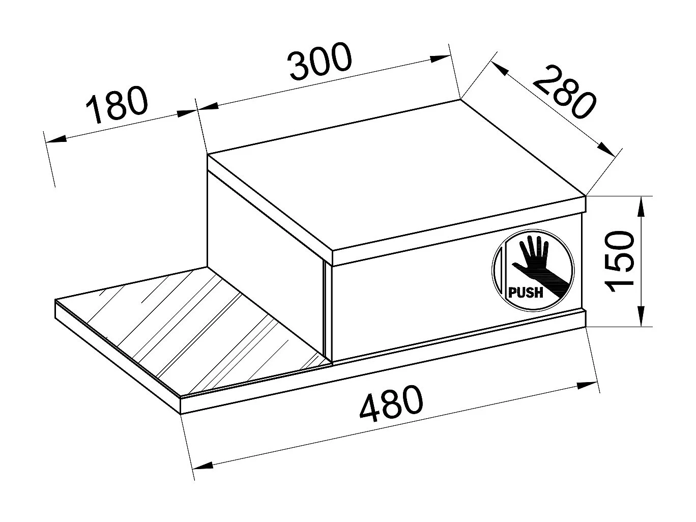 Tavolo da comodino da parete di design KonsilaM