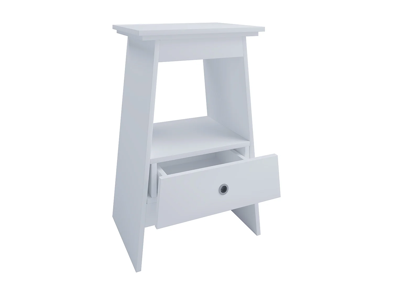 bedside table Spidali White H. 73 x W. 45 x D. 35 cm