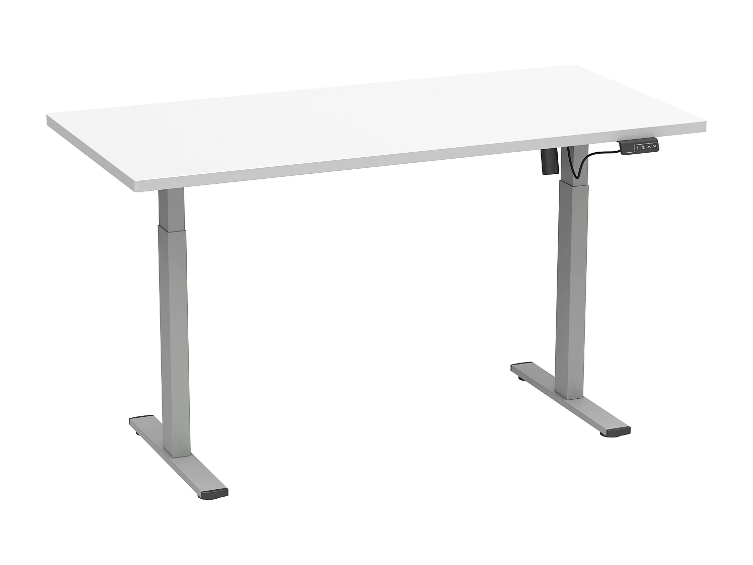 Desk Lona Silver / White H. 71-120 x W. 110 x D. 50 cm