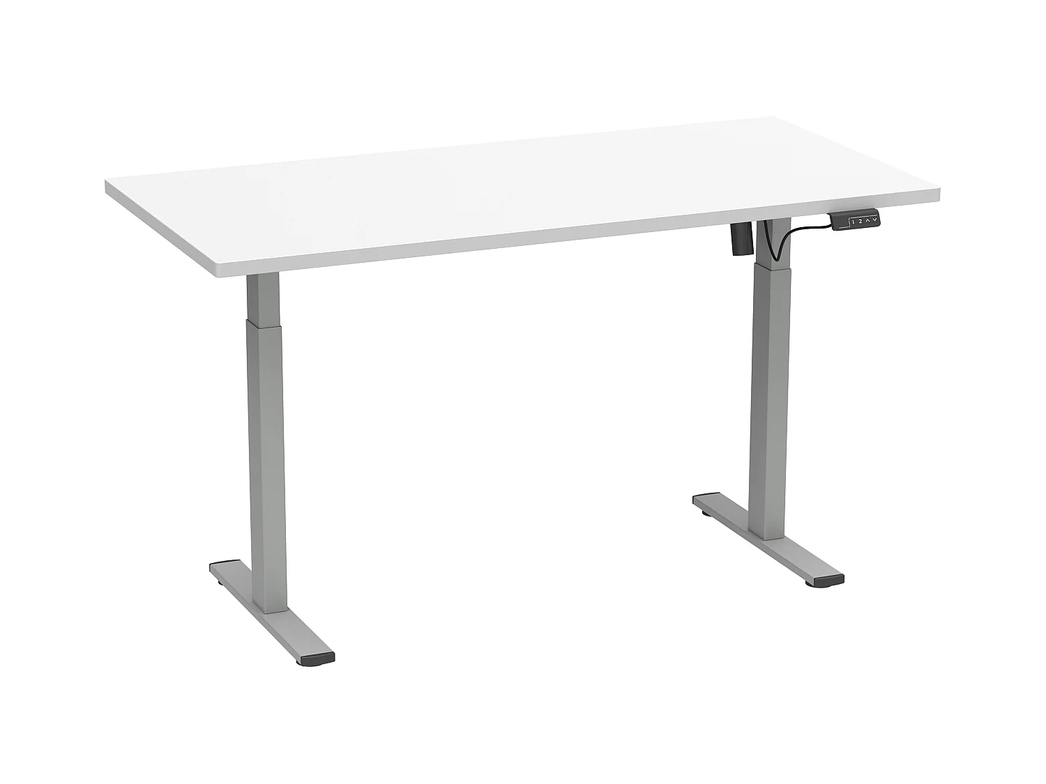 Desk Lona Silver / White H. 71-120 x W. 110 x D. 50 cm