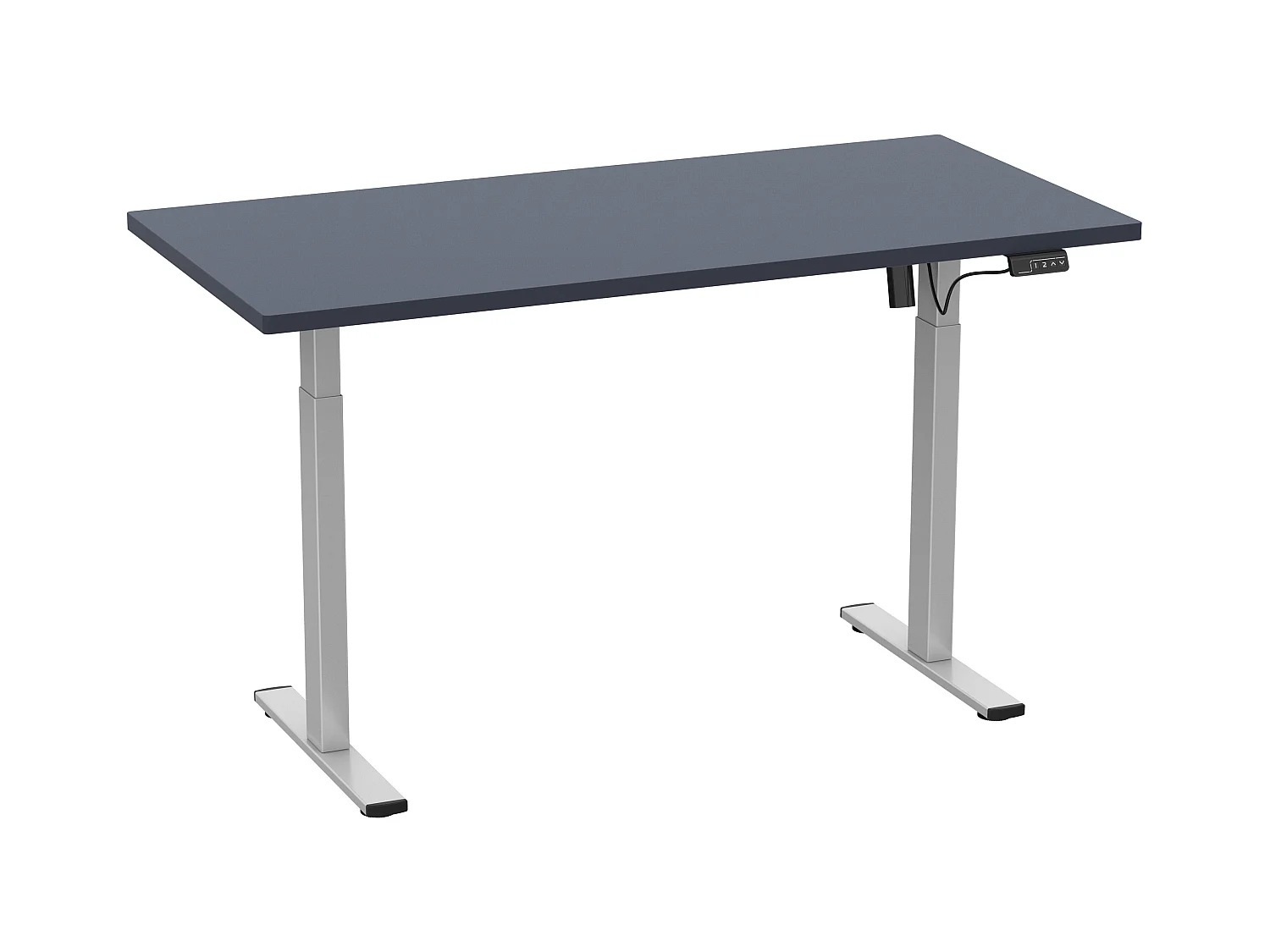 Desk Lona Silver / Anthracite H. 71-120 x W. 110 x D. 80 cm