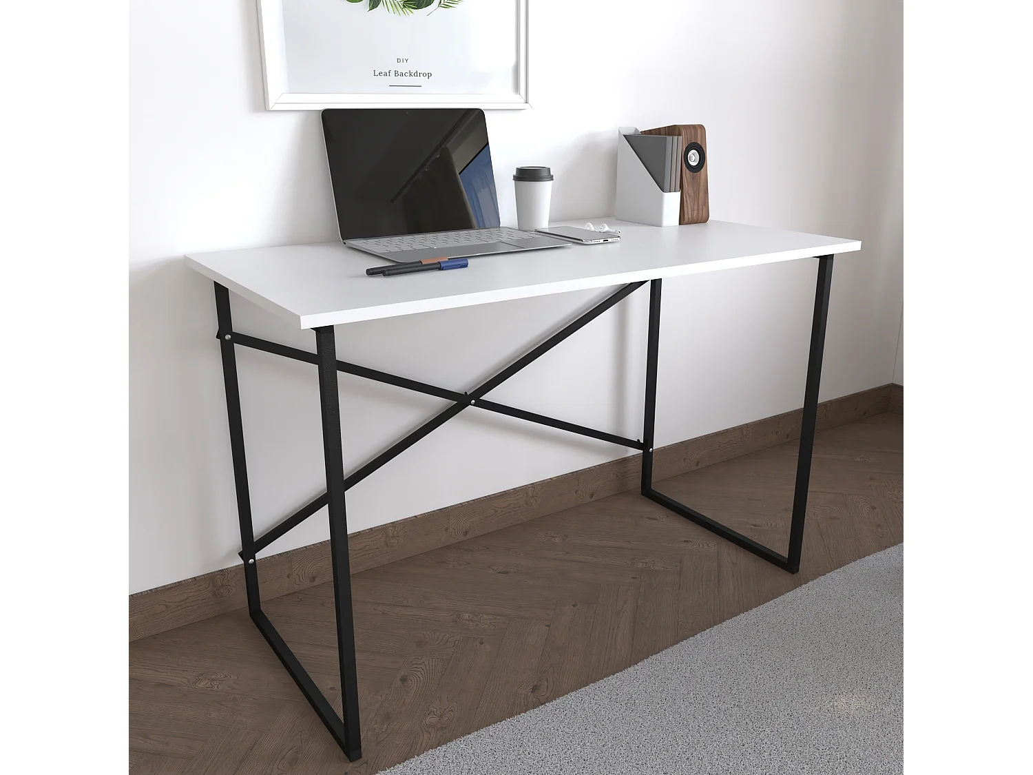 Desk Insasi White H. 75 x W. 90 x D. 50 cm