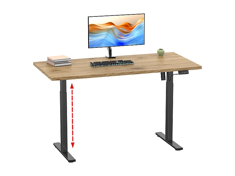 Schreibtisch Bürotisch höhenverstellbar Lona 110x80