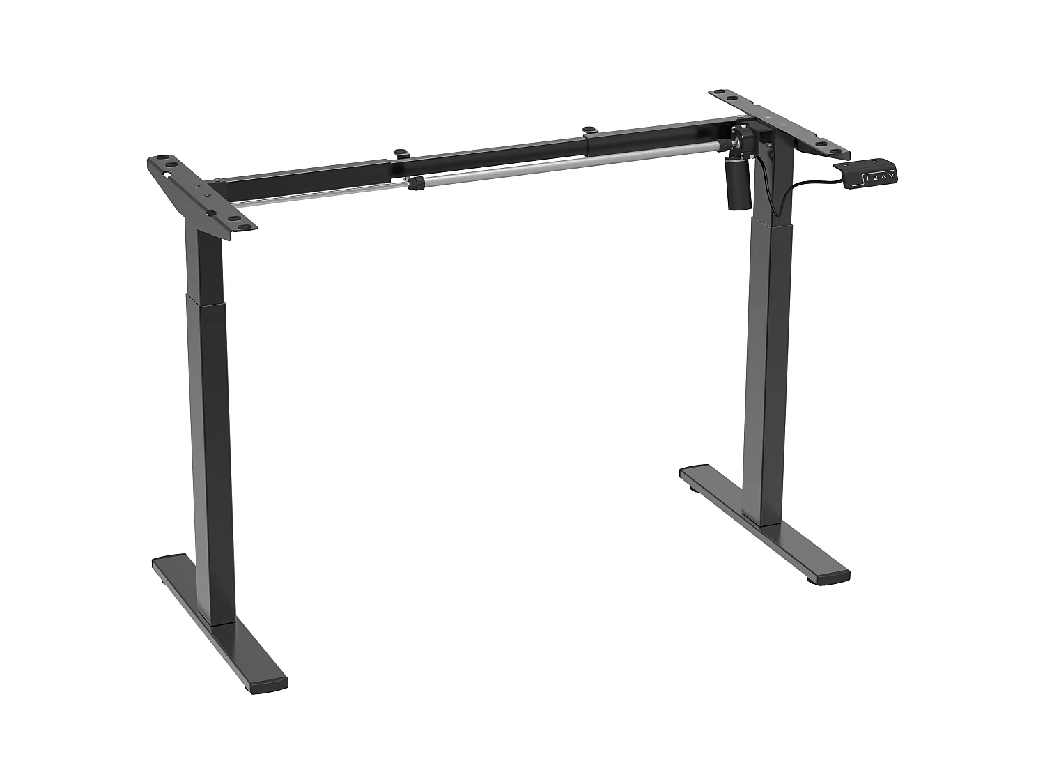 Desk Lona Black H. 71-120 x W. 92-130 x D. 48 cm