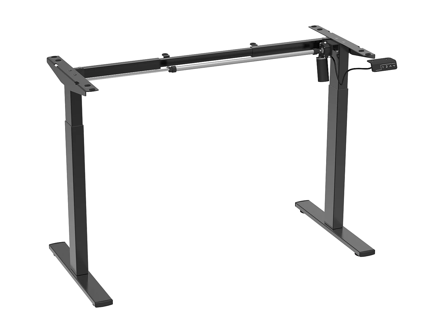 Desk Lona Black H. 71-120 x W. 92-130 x D. 48 cm