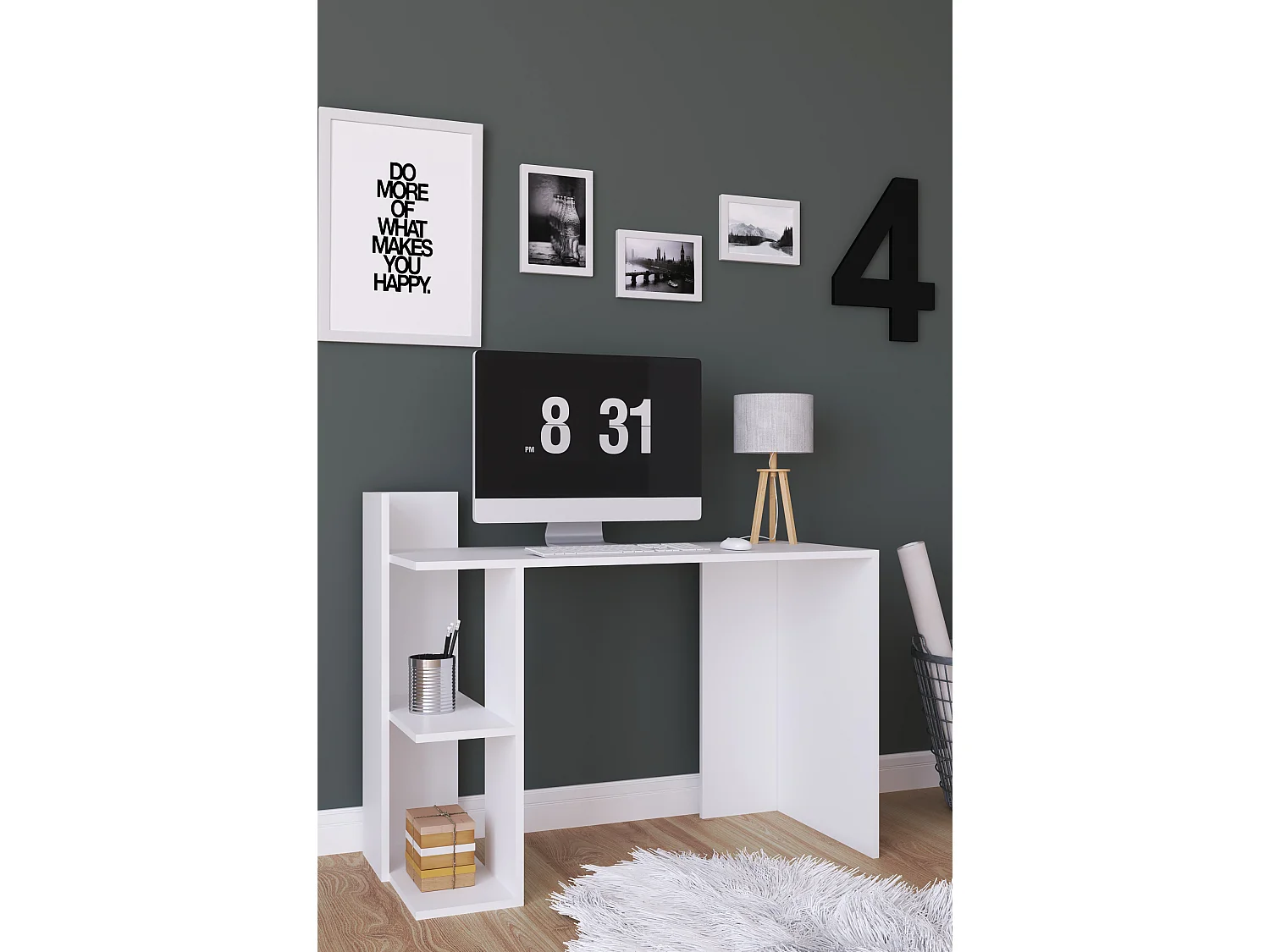 Holz Schreibtisch Computertisch Sinkas