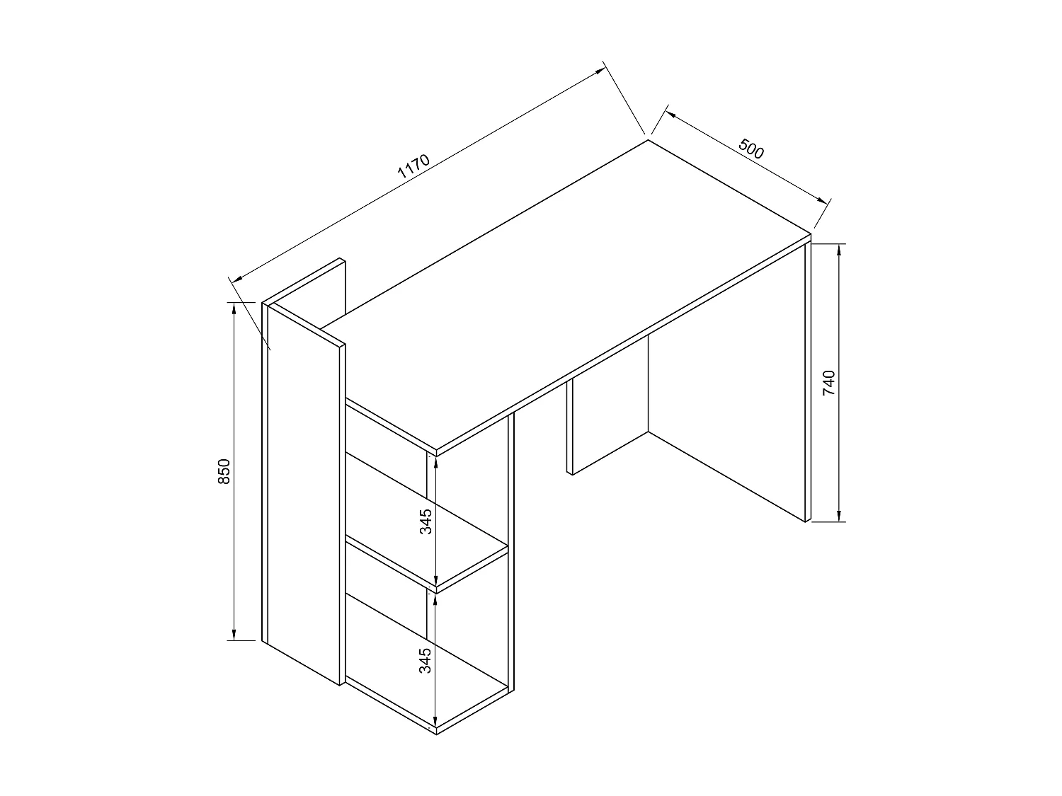 VCM Bureau en bois Table d'ordinateur Table de travail Table de rangement Sinkas (Blanc)