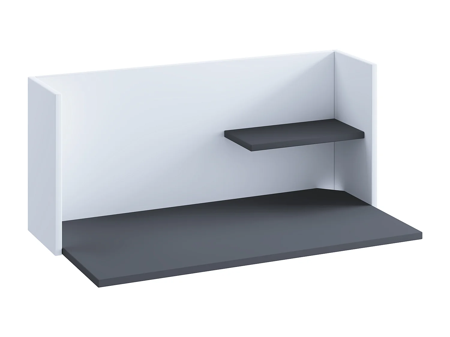 Desk Workas White / Anthracite H. 35 x W. 90 x D. 43 cm