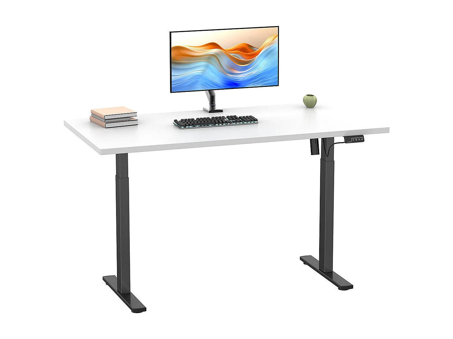 Schreibtisch Bürotisch höhenverstellbar Lona 110x50