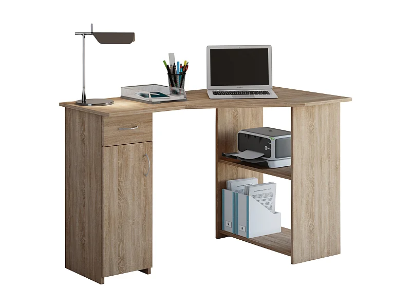 Holz Eckschreibtisch Schreibtisch Bürotisch Linzia