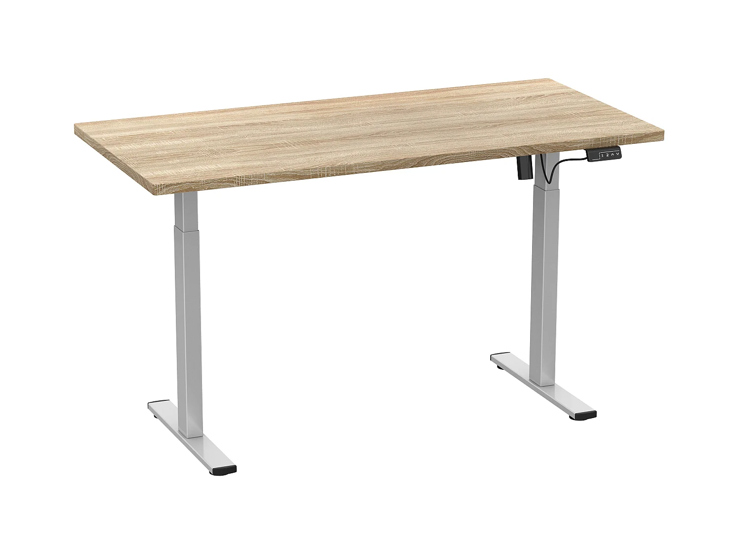 Desk Lona Silver / Honey oak H. 71-120 x W. 110 x D. 50 cm