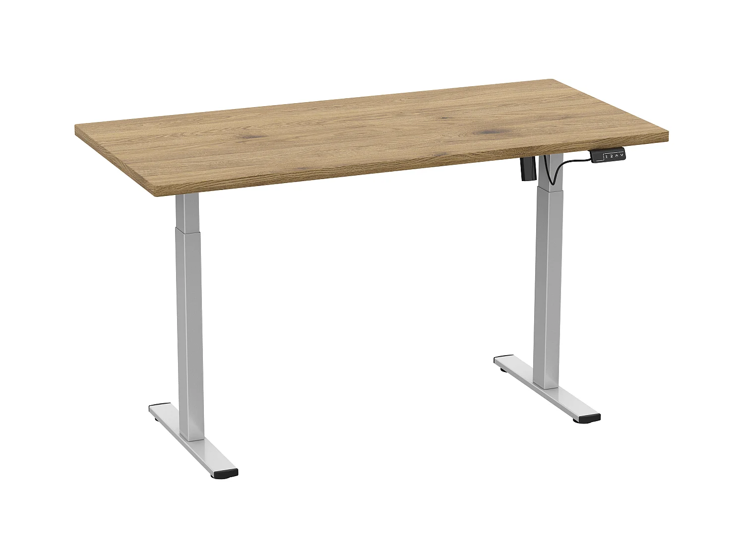 Desk Lona Silver / Honey oak H. 71-120 x W. 110 x D. 50 cm