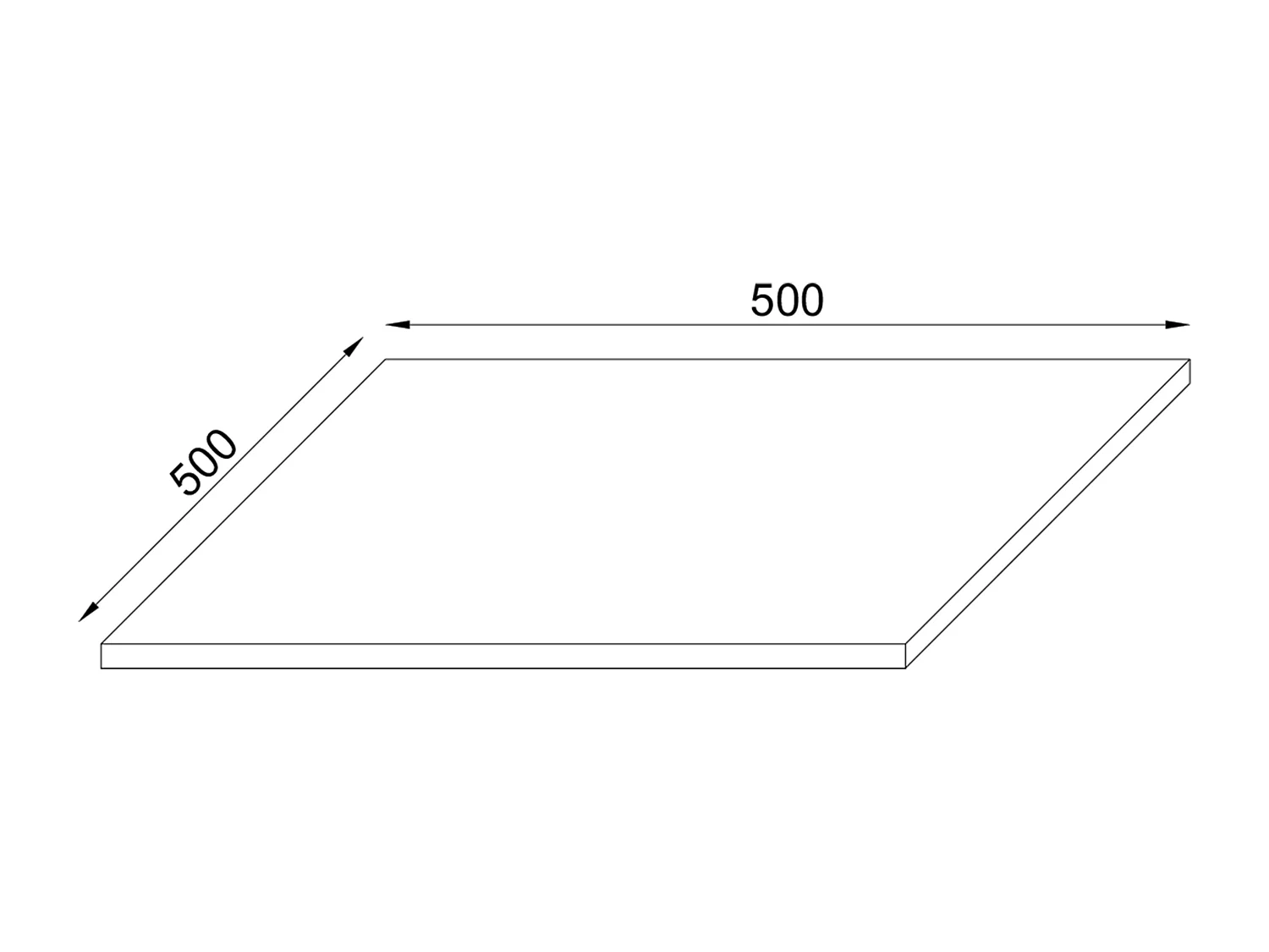 Desk Masola White H. 2 x W. 50 x D. 50 cm