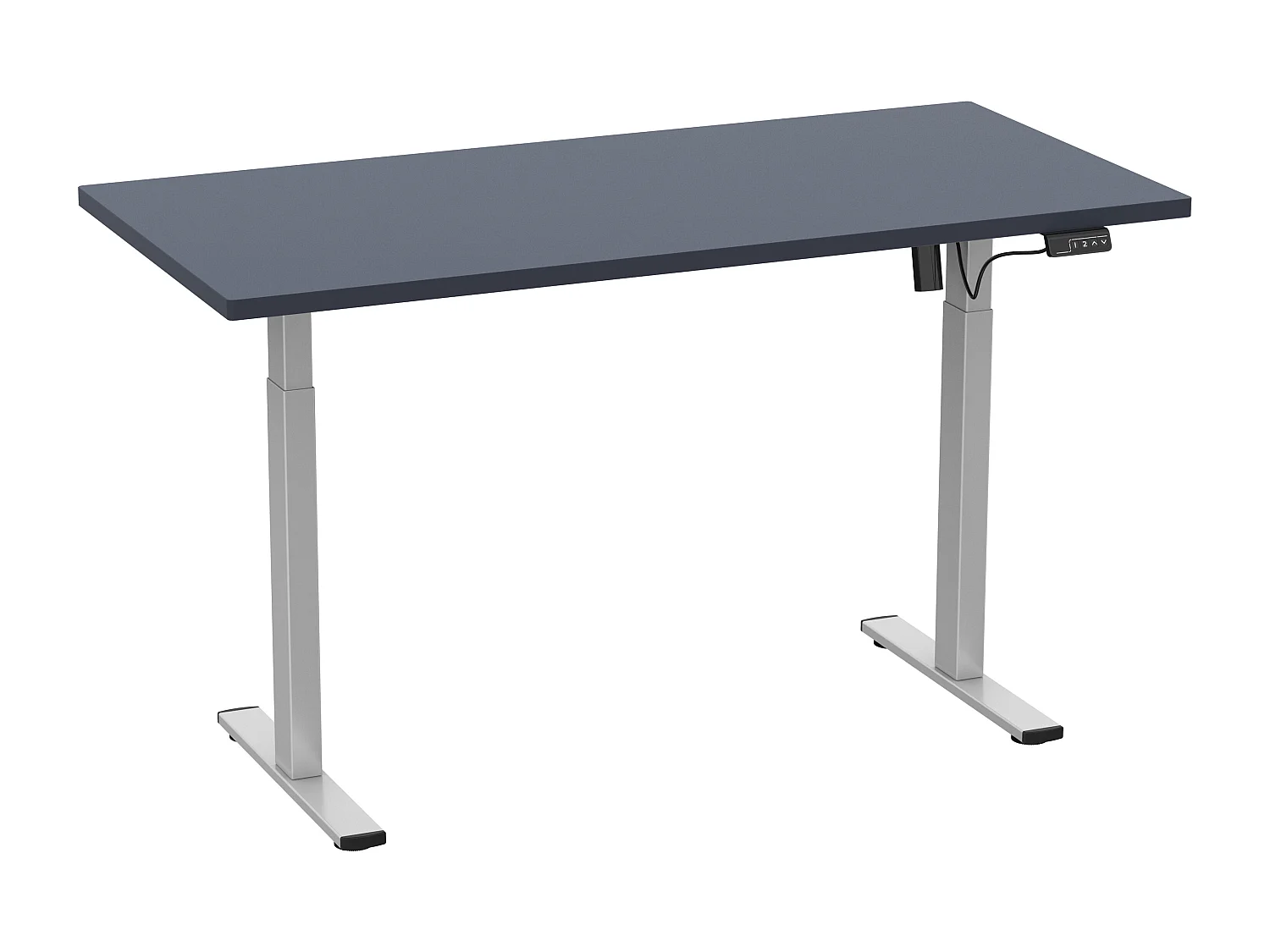 Desk Lona Silver / Anthracite H. 71-120 x W. 140 x D. 50 cm