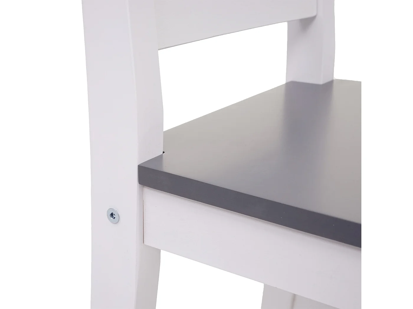 Set tavolo con 4x sedie country classica cucina soggiorno MCW-F77 legno massello bianco e grigio