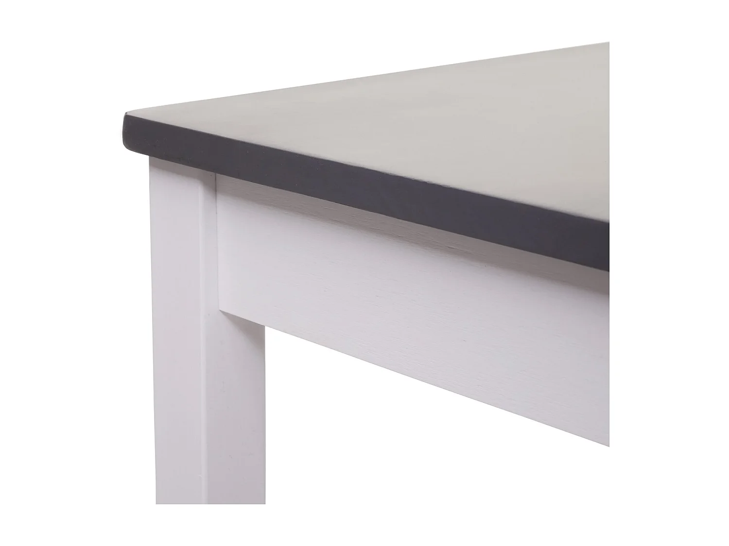 Set tavolo con 4x sedie country classica cucina soggiorno MCW-F77 legno massello bianco e grigio