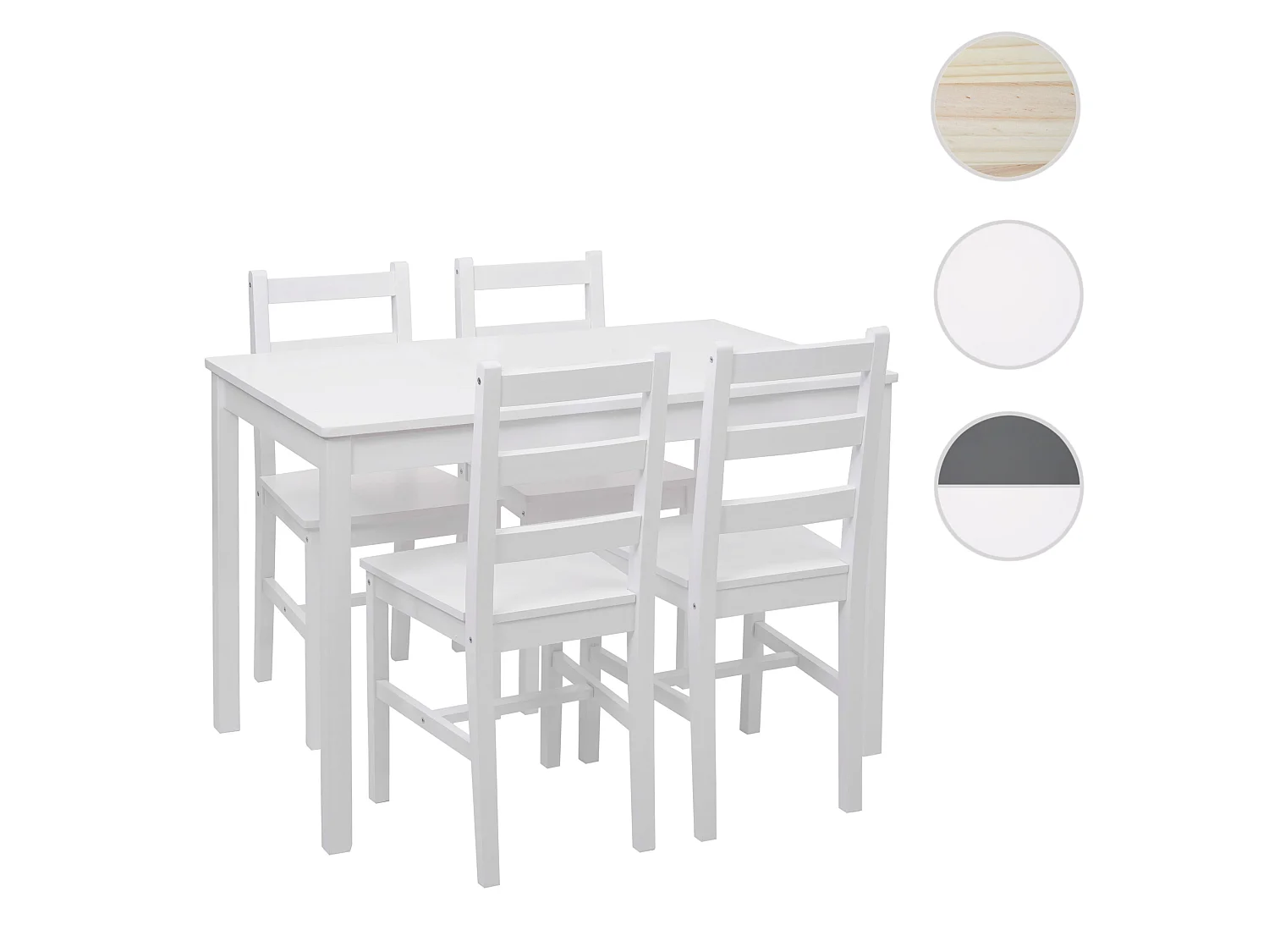 Ensemble de salle à manger MCW-F77 (5 pièces),  blanc