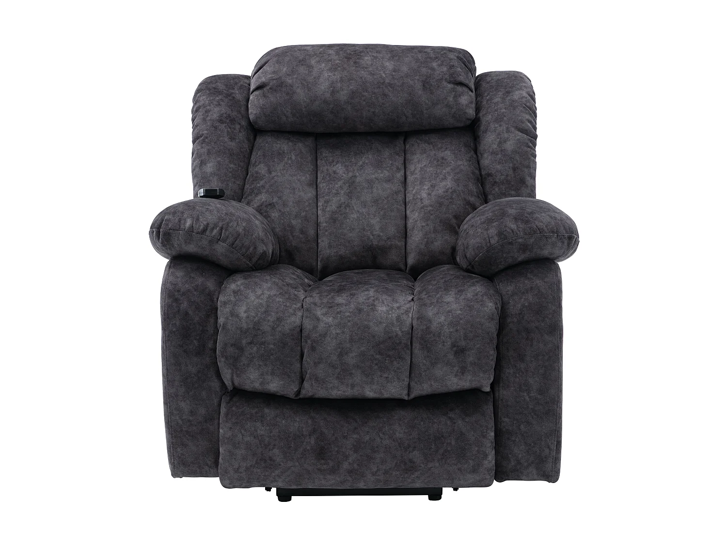 Fauteuil massant - Fauteuil électrique inclinable - Fonction chauffage et vibration - Velours - Gris