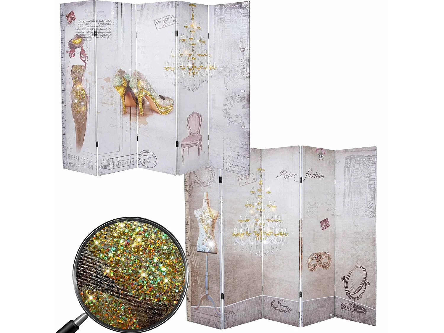 Paravent photo Retro,  180x200cm