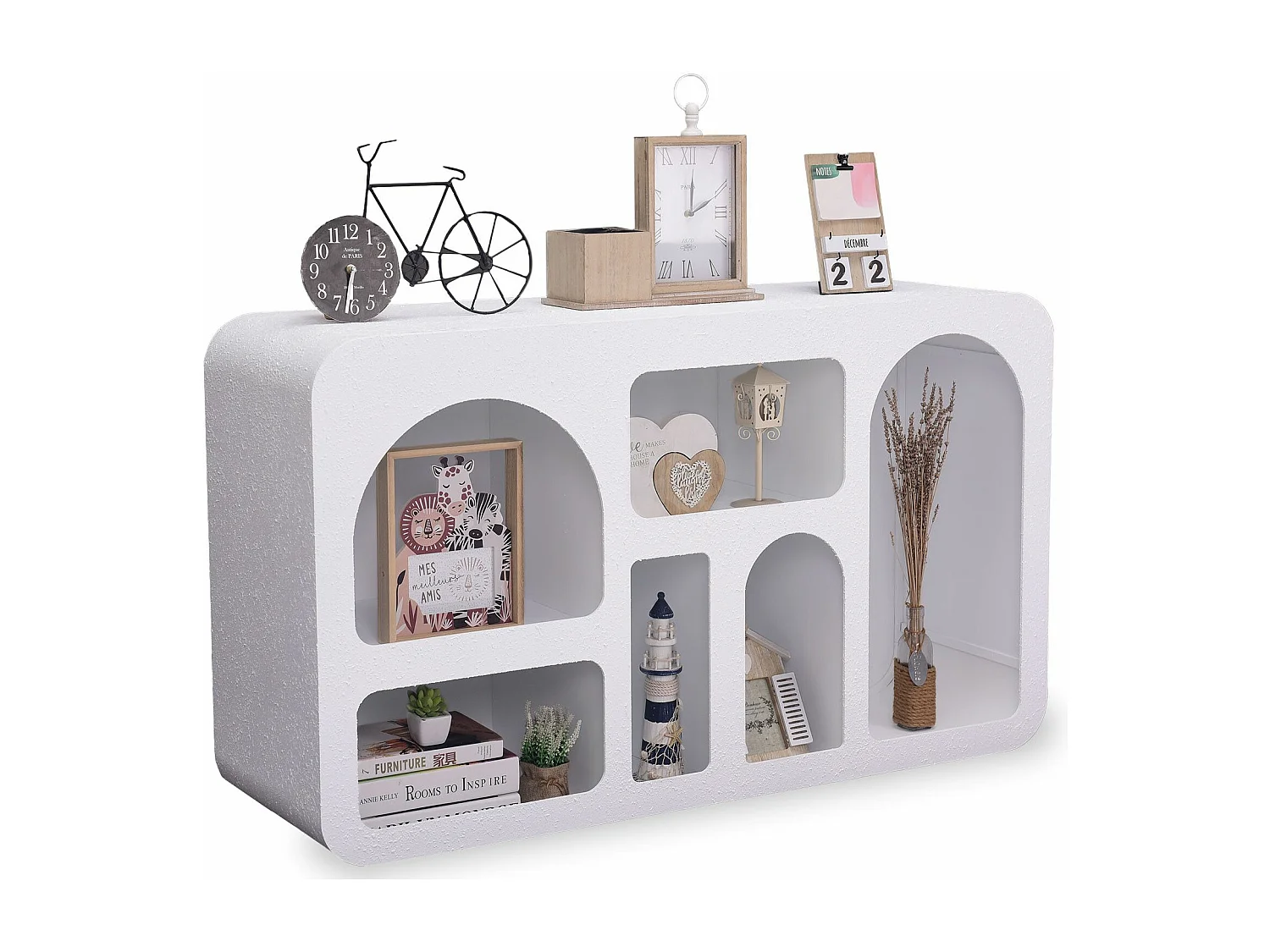 Buffet Navalor L130cm design arches style troglodyte Blanc