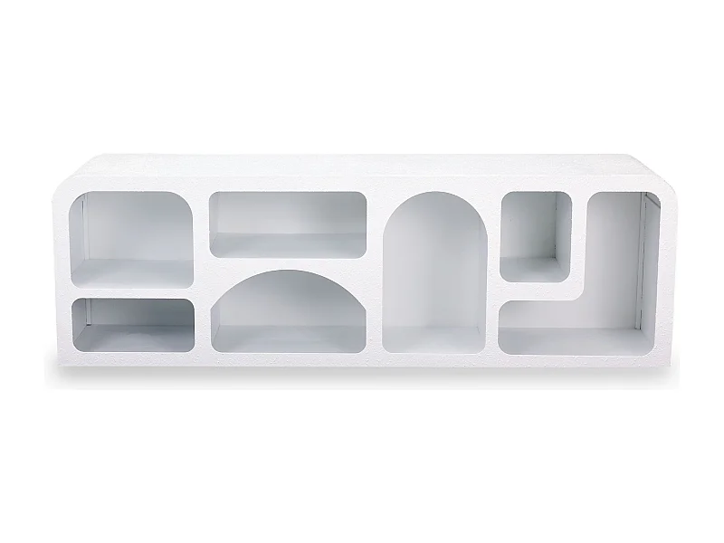 Credenza bassa Navalor L160cm design archi stile troglodita Bianco
