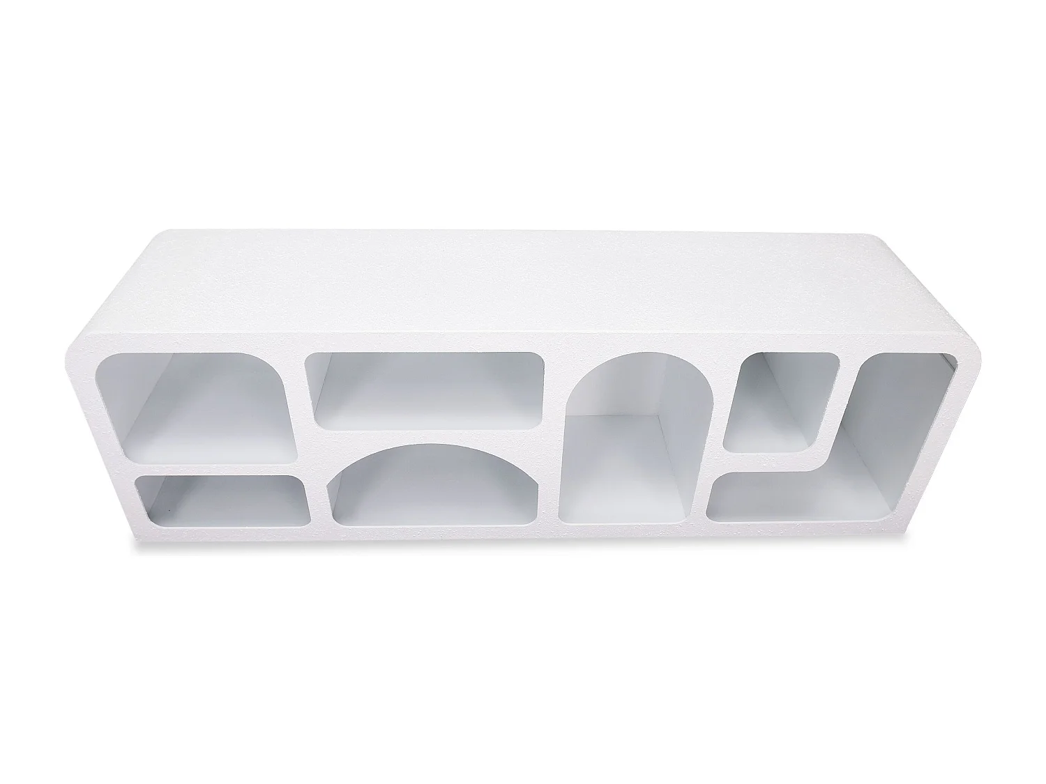 Credenza bassa Navalor L160cm design archi stile troglodita Bianco