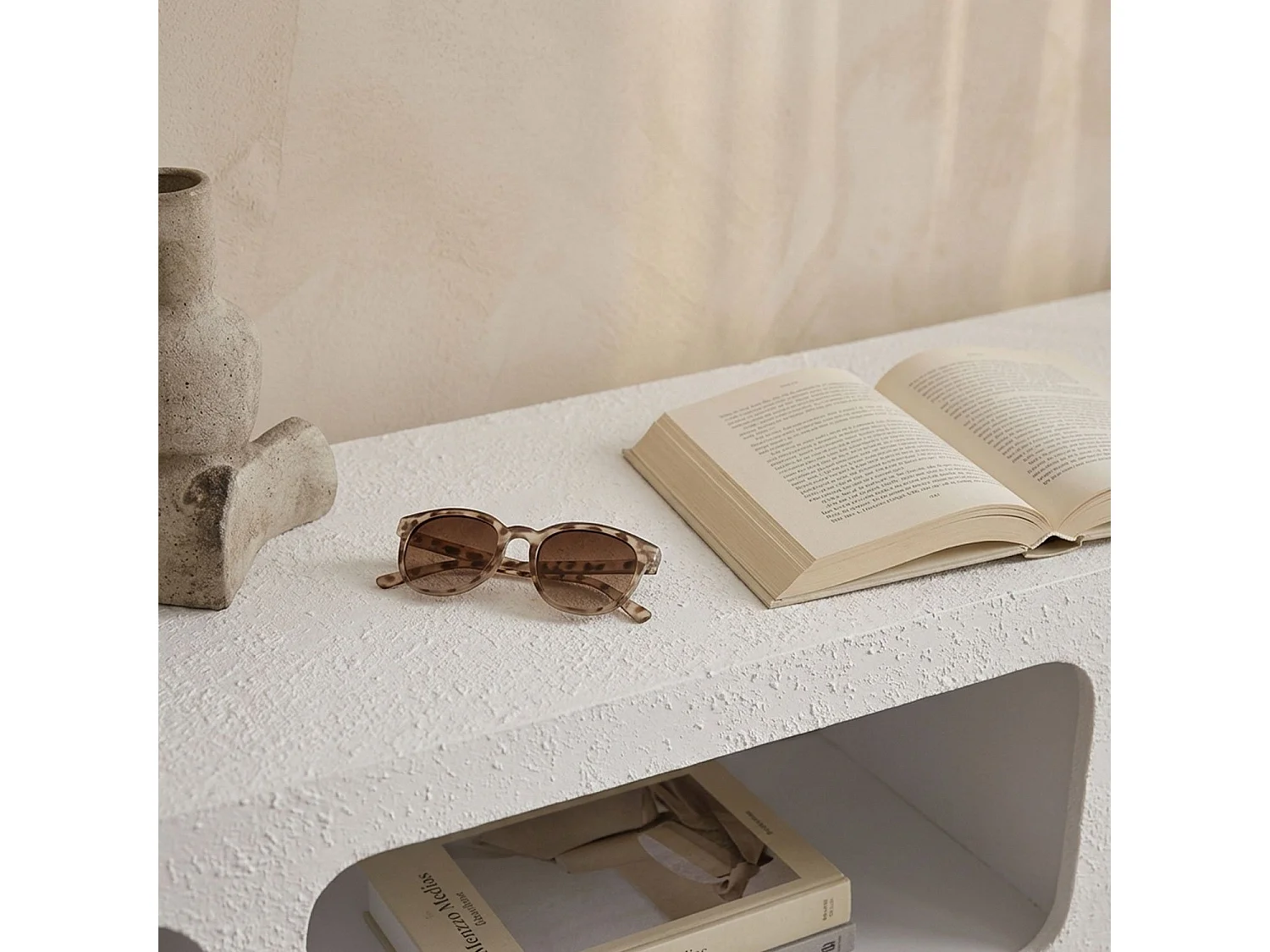 Buffet bas Navalor L160cm design arches style troglodyte Blanc